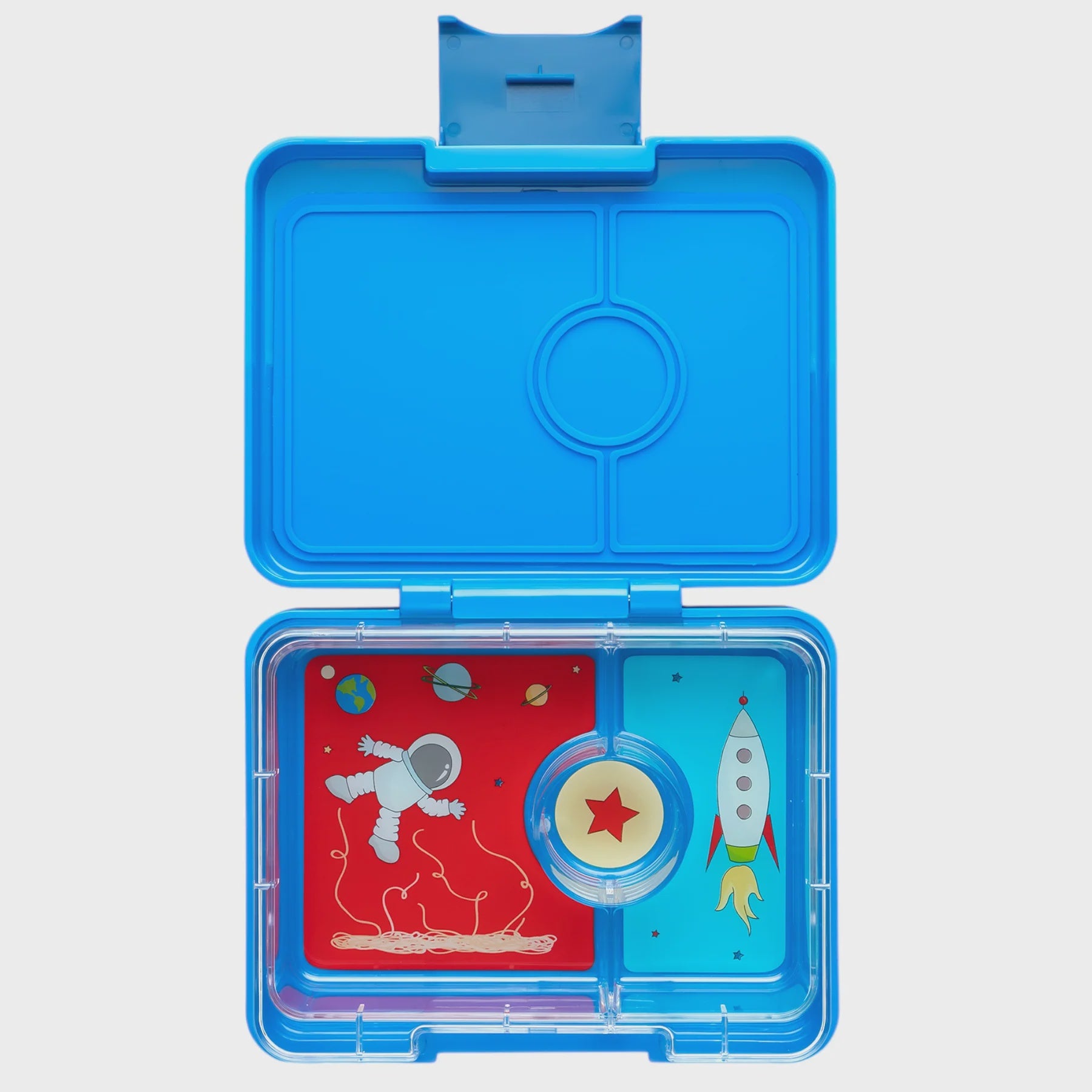 Yumbox Snack 3 Compartment Surf Blue with Rocket Tray