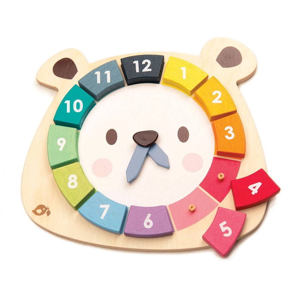Tender Leaf Bear Colors Clock