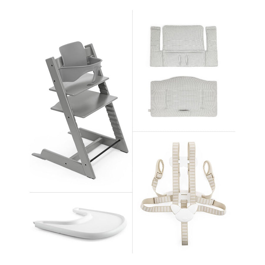 Tripp Trapp High Chair Complete Bundle with Cushion and Tray