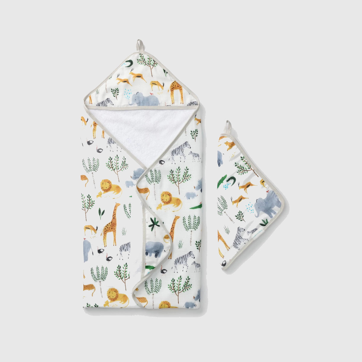Loulou Lollipop Hooded Towel Set - Safari Jungle