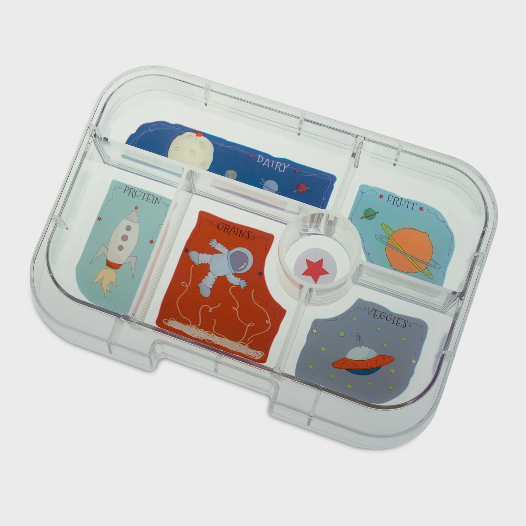 Yumbox Original 6 Compartments - Surf Blue With Rocket Tray