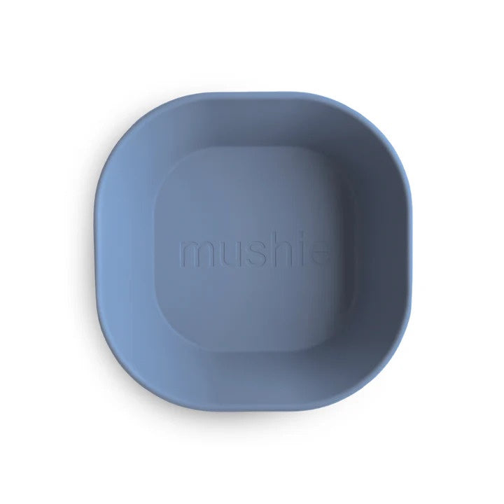 Mushie Square Dinnerware Bowls Set of 2 - Twilight Blue