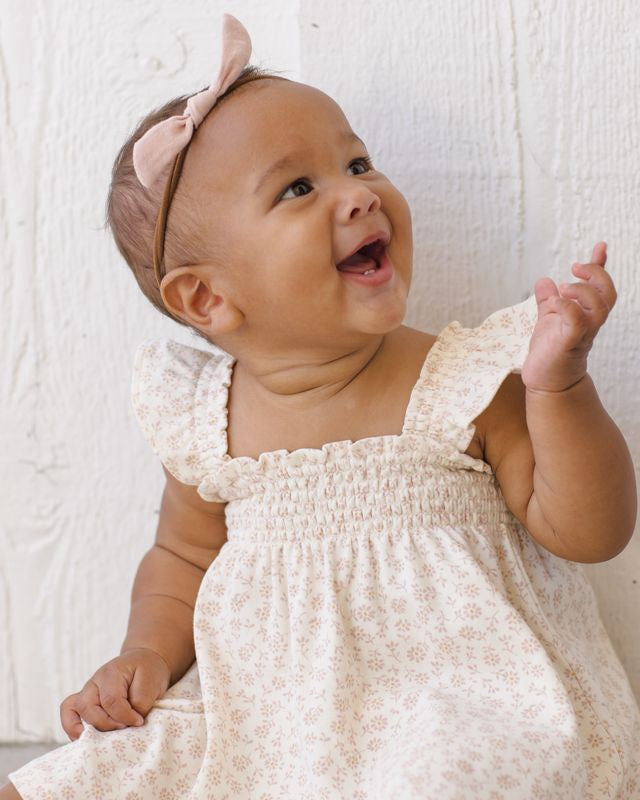 Quincy Mae Smocked Jersey Dress - Ditsy