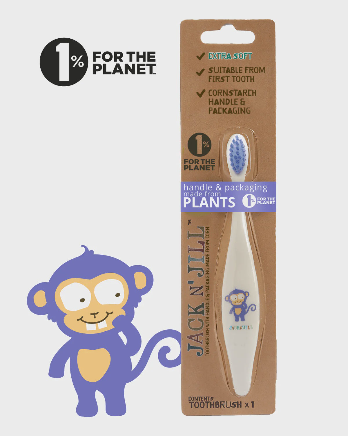 Jack N' Jill Kids Toothbrush - Monkey