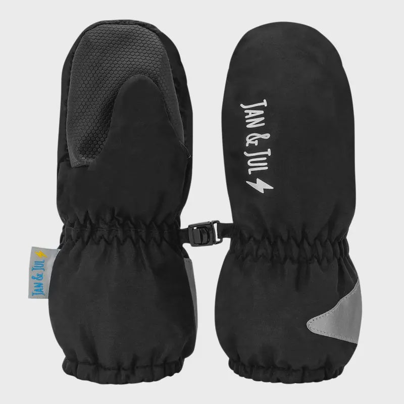Jan & Jul Cozy-Dry Rain Mittens - Black