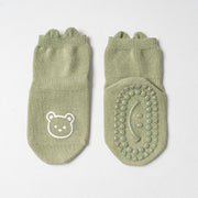 Cozy Non-Slip Socks (2 pack) - Sage / Beige
