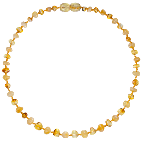 Amberos Baroque Multi Two Colours Lemon/Milk Necklace
