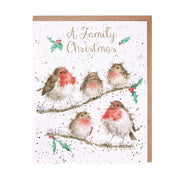 Wrendale Designs A Family Christmas Robin Card