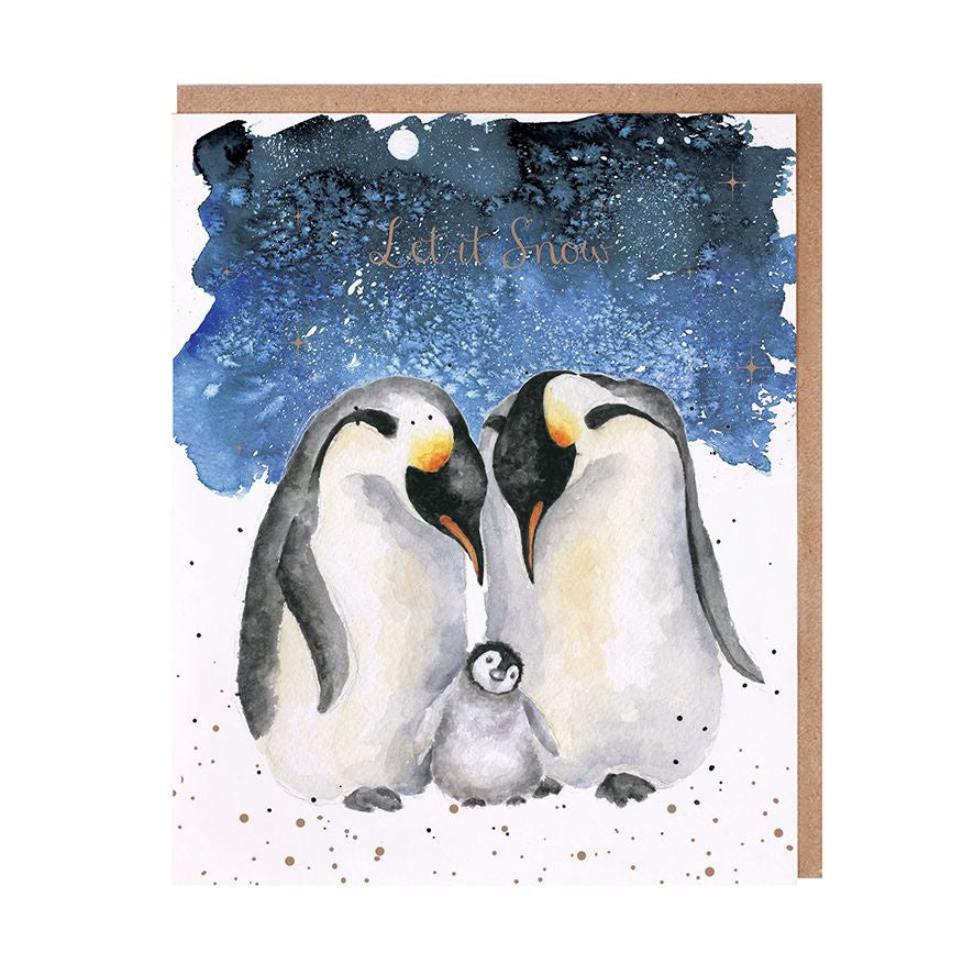 Wrendale Designs A Family Christmas Penguin Card