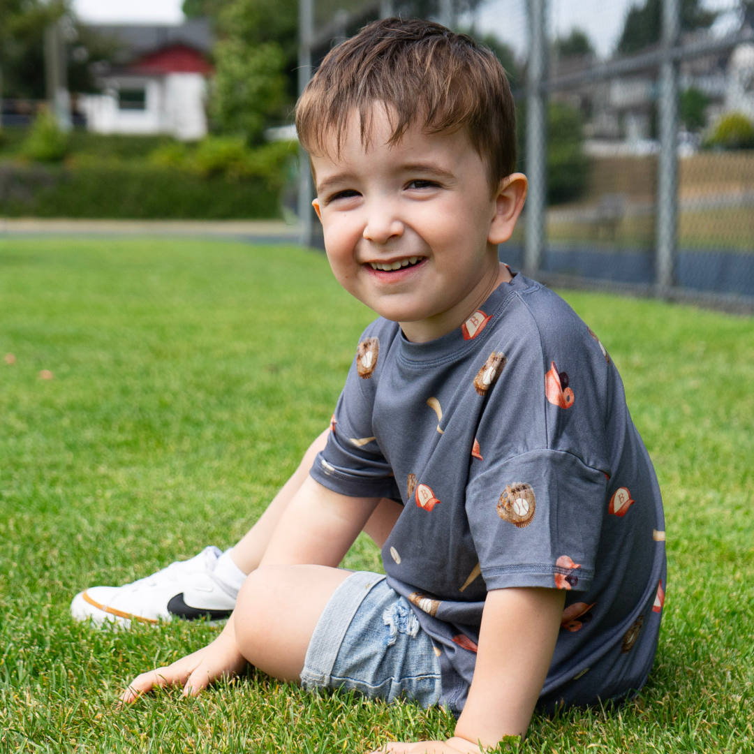 Short Sleeve Baggy Tee - Baseball