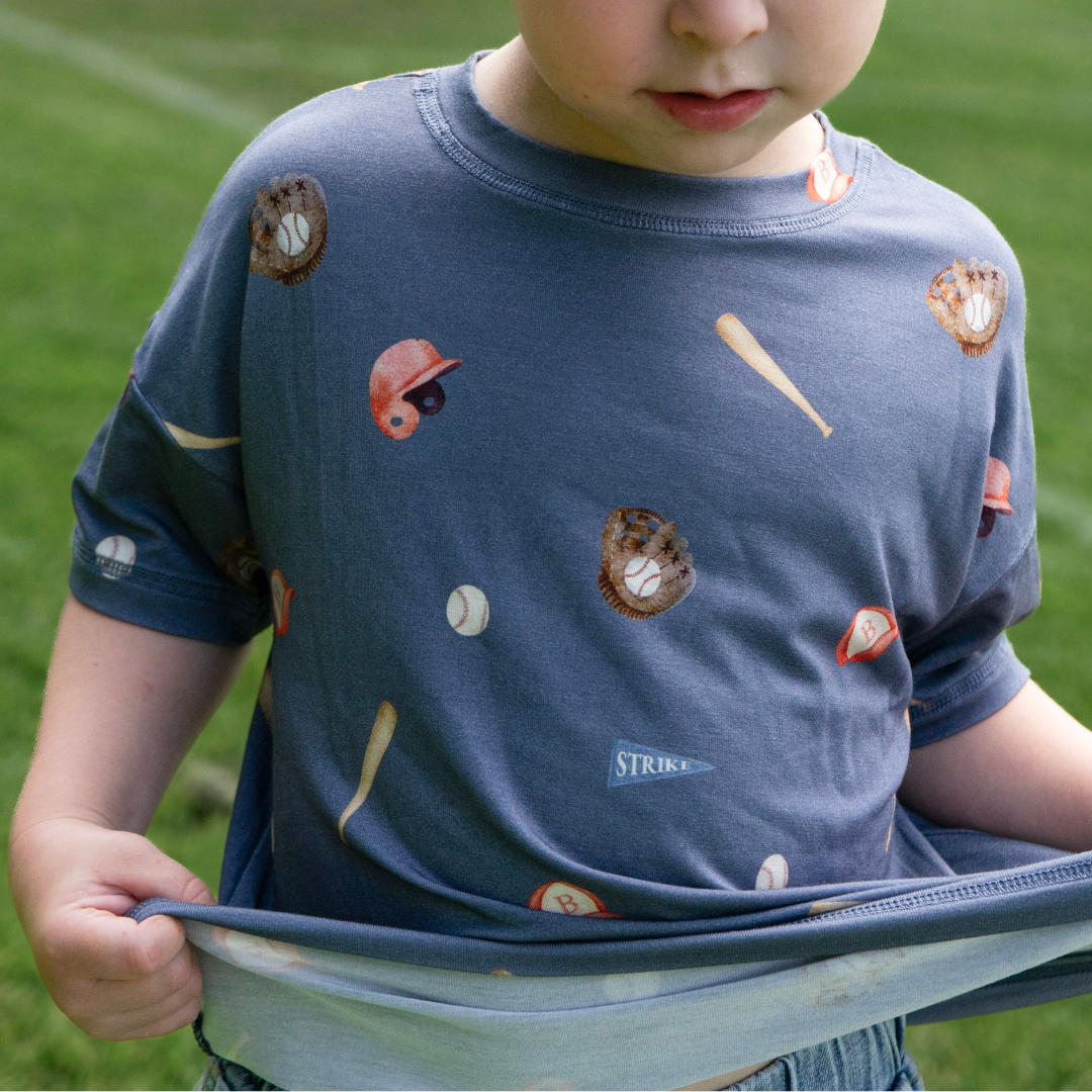 Short Sleeve Baggy Tee - Baseball