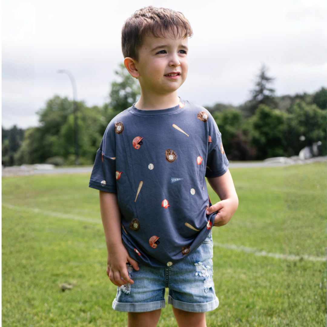 Short Sleeve Baggy Tee - Baseball