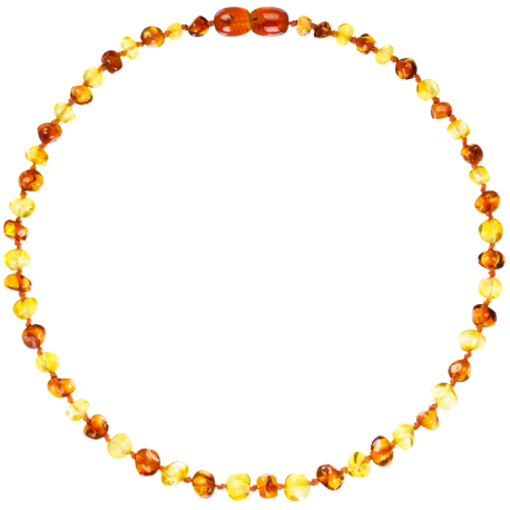 Amberos Baroque Multi Two Colours Lemon/Cognac Necklace