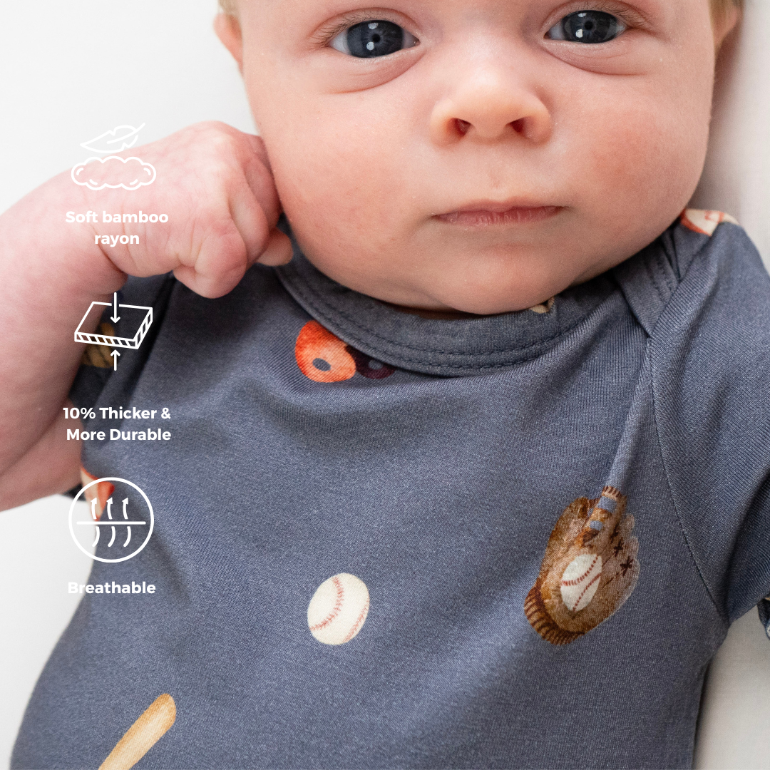 Short Sleeves Onesie - Baseball