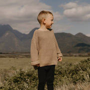 Belan.J Kids Chunky Knit Sweater - Taupe