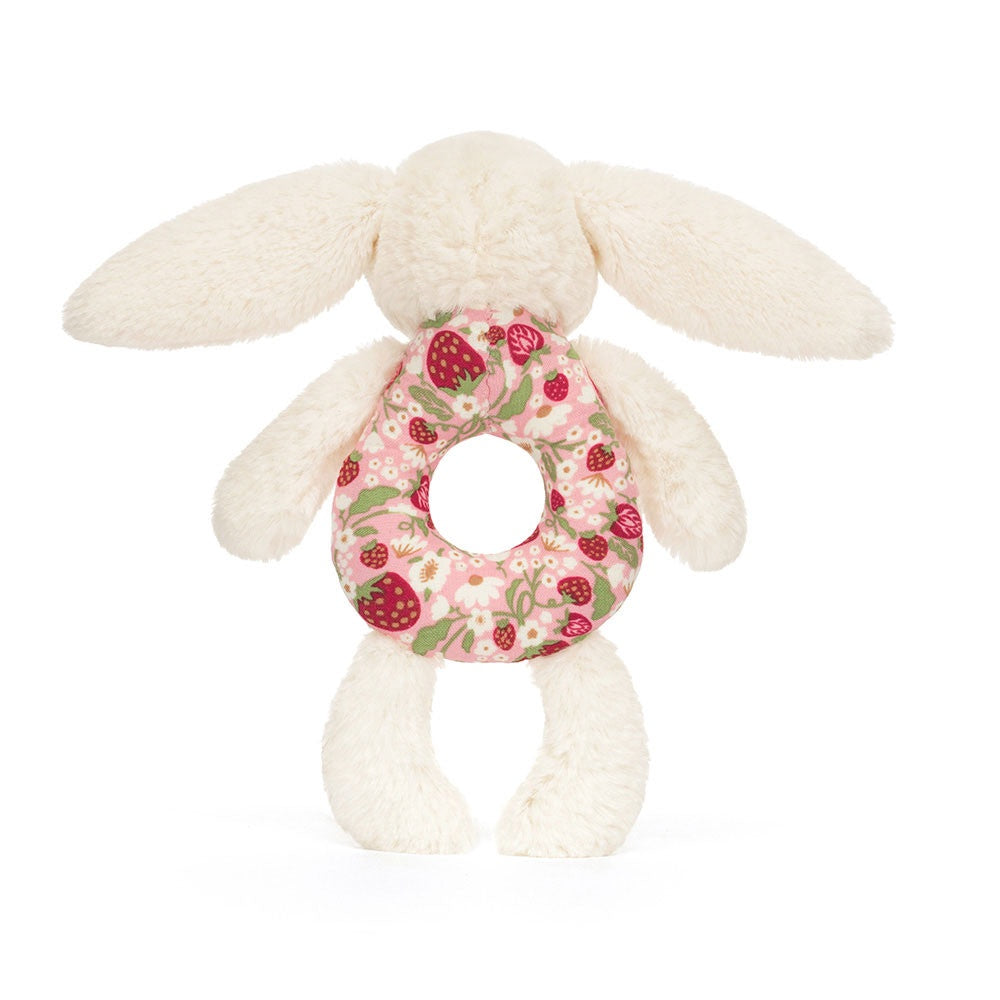 Jellycat Blossom Cream Bunny ' Berry' Ring Rattle
