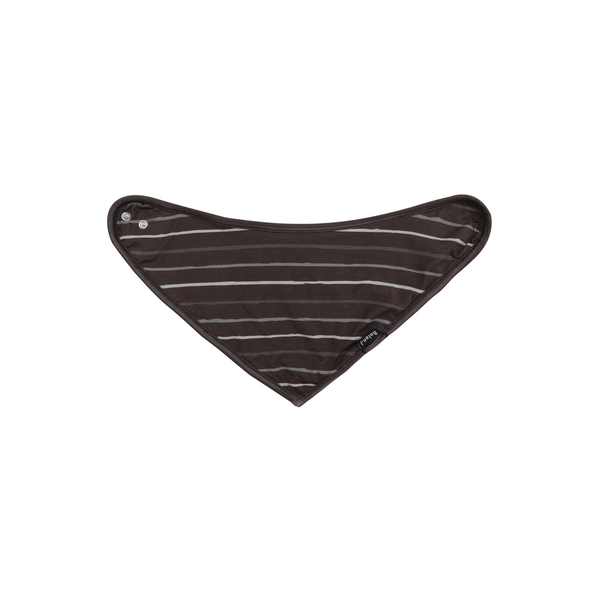 Bandana Bib - Charcoal Stripes