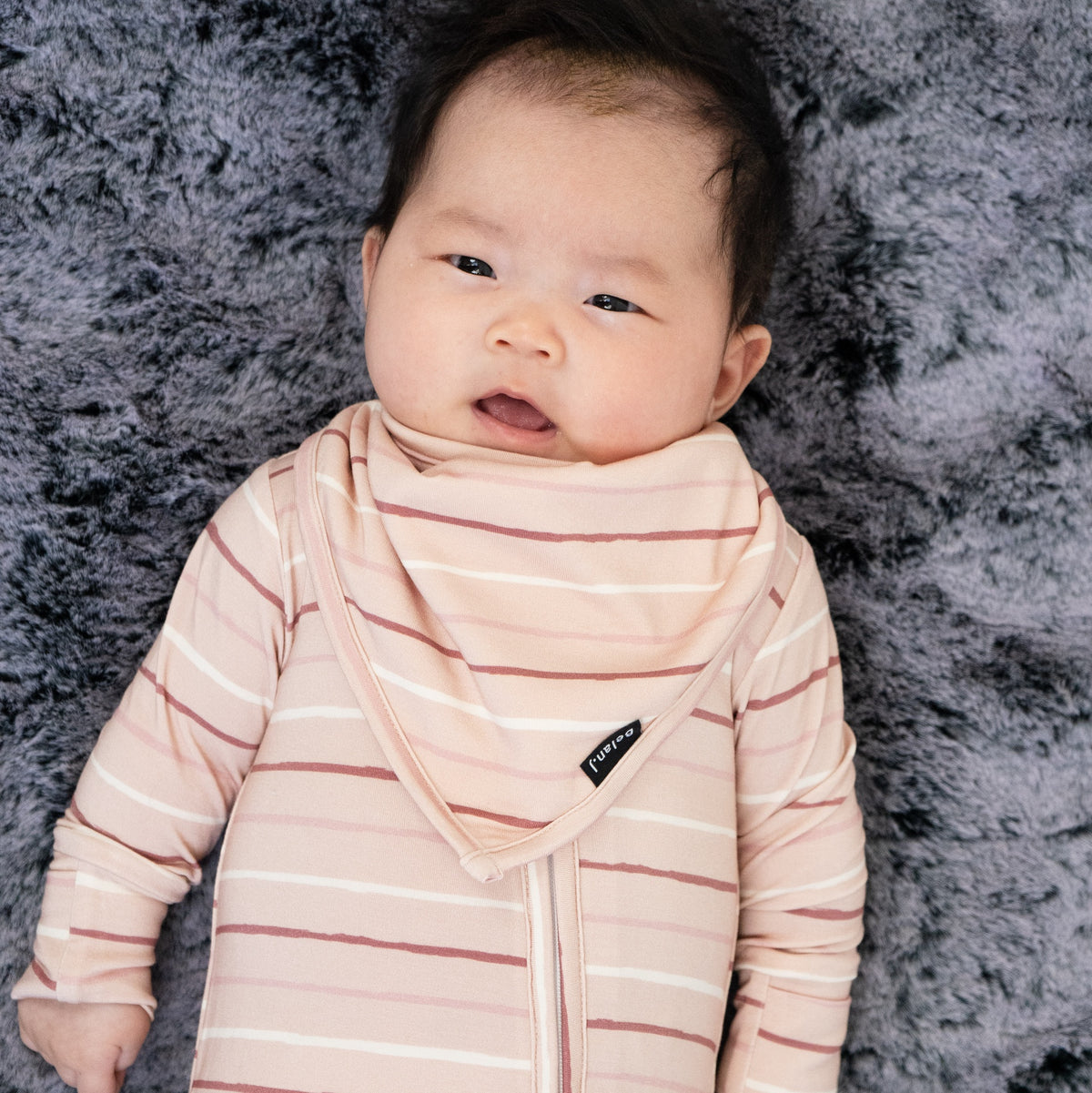 Bandana Bib - Pink Stripes