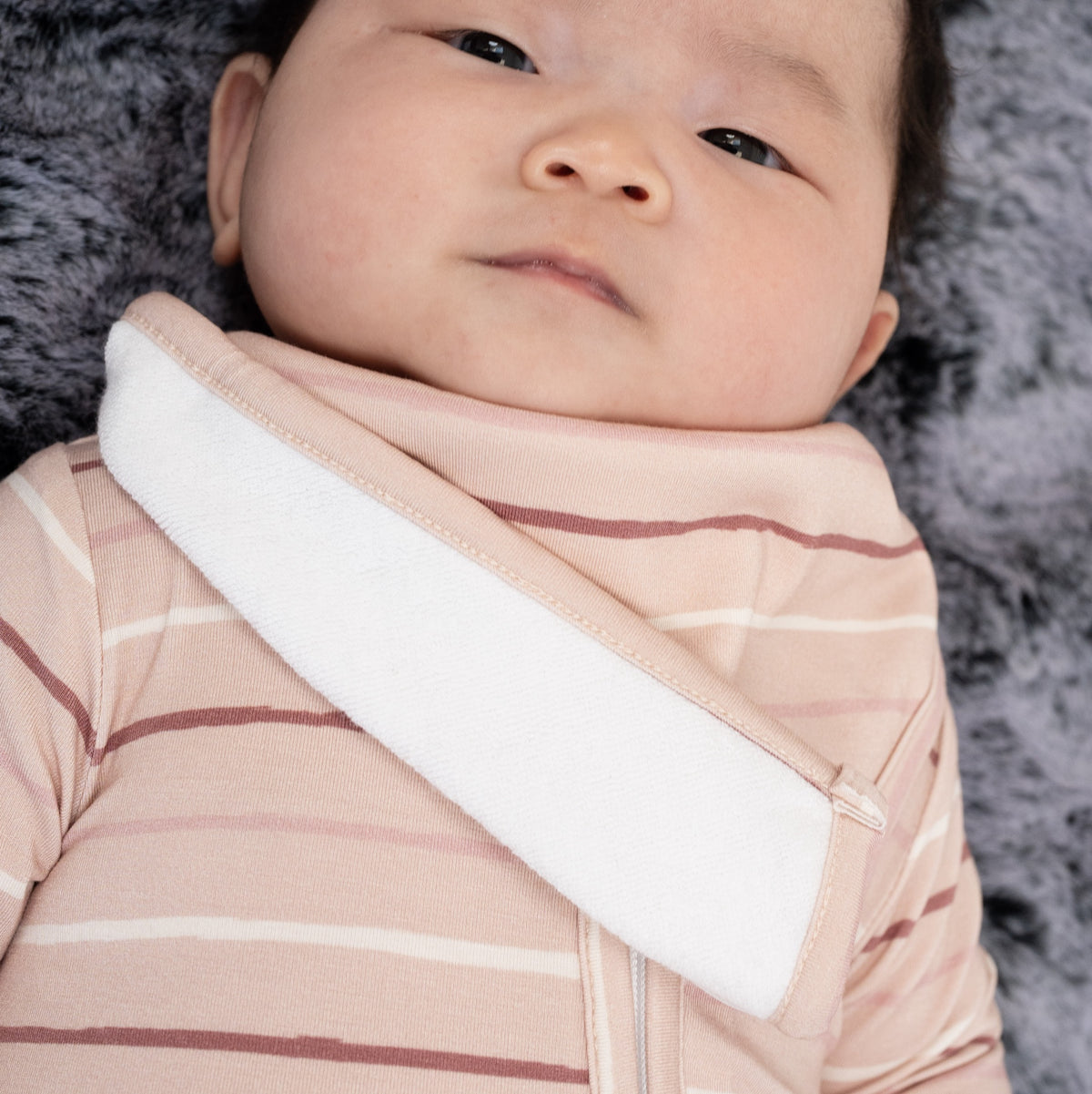 Bandana Bib - Pink Stripes
