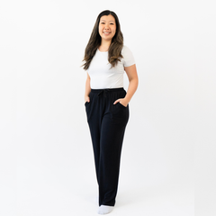 Women's Wide Legged Pants - Raven