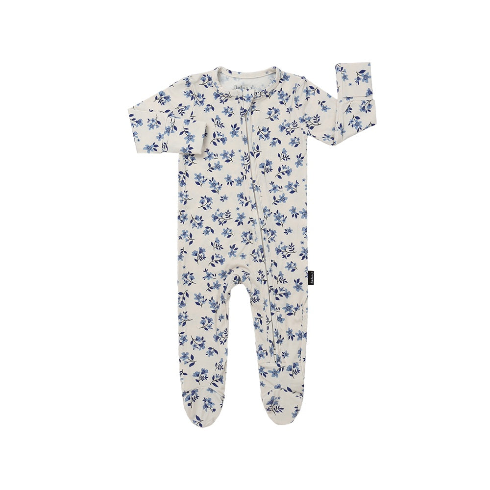 Footed Zipper Sleeper - Bluebells