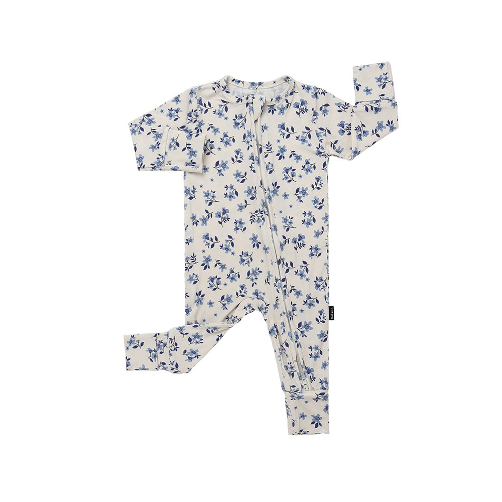 Footless Sleeper with Fold-over Cuffs - Bluebell