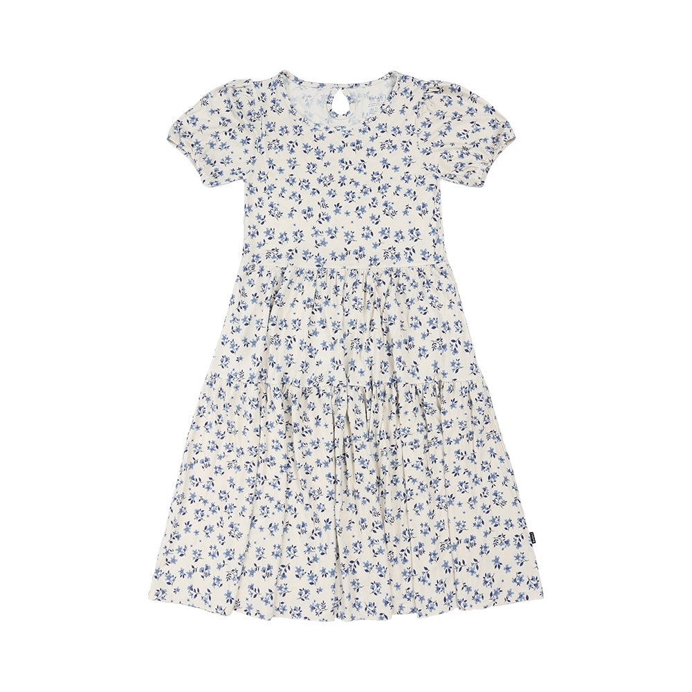 Women's S/S Tiered Dress - Bluebell