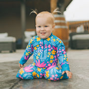 Honeysuckle Swim Sunsuit - Bloom Lagoon