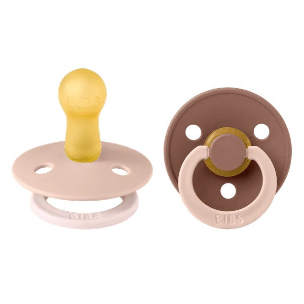 BIBS Pacifier Studio Colour 2 PACK Fusion Latex - Blush Woodchuck Mix