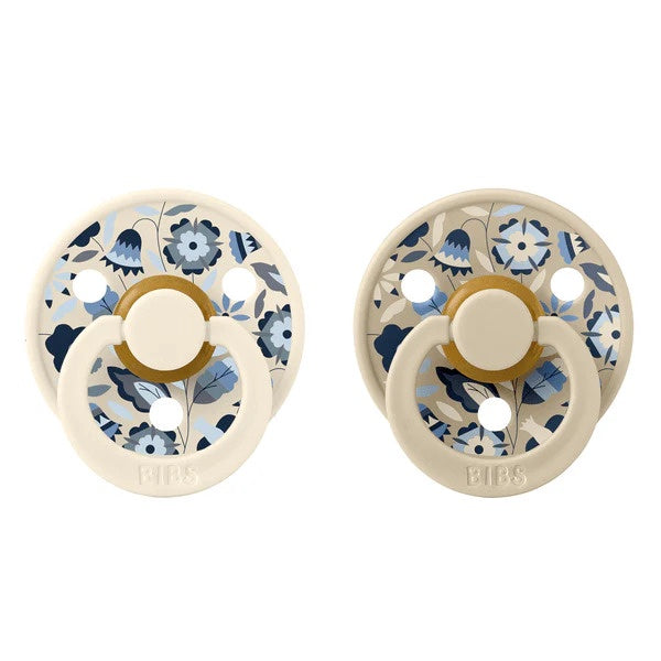 BIBS X Liberty Pacifiers Colour Latex 2 Pack - Boho Ivory Mix