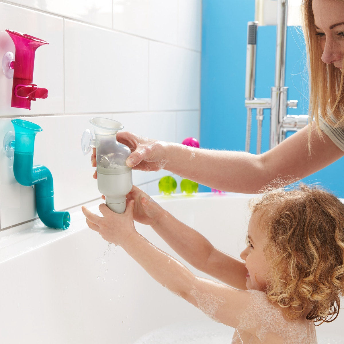 BOON Pipes & Tubes & Cogs Set - Bath Toy Bundle