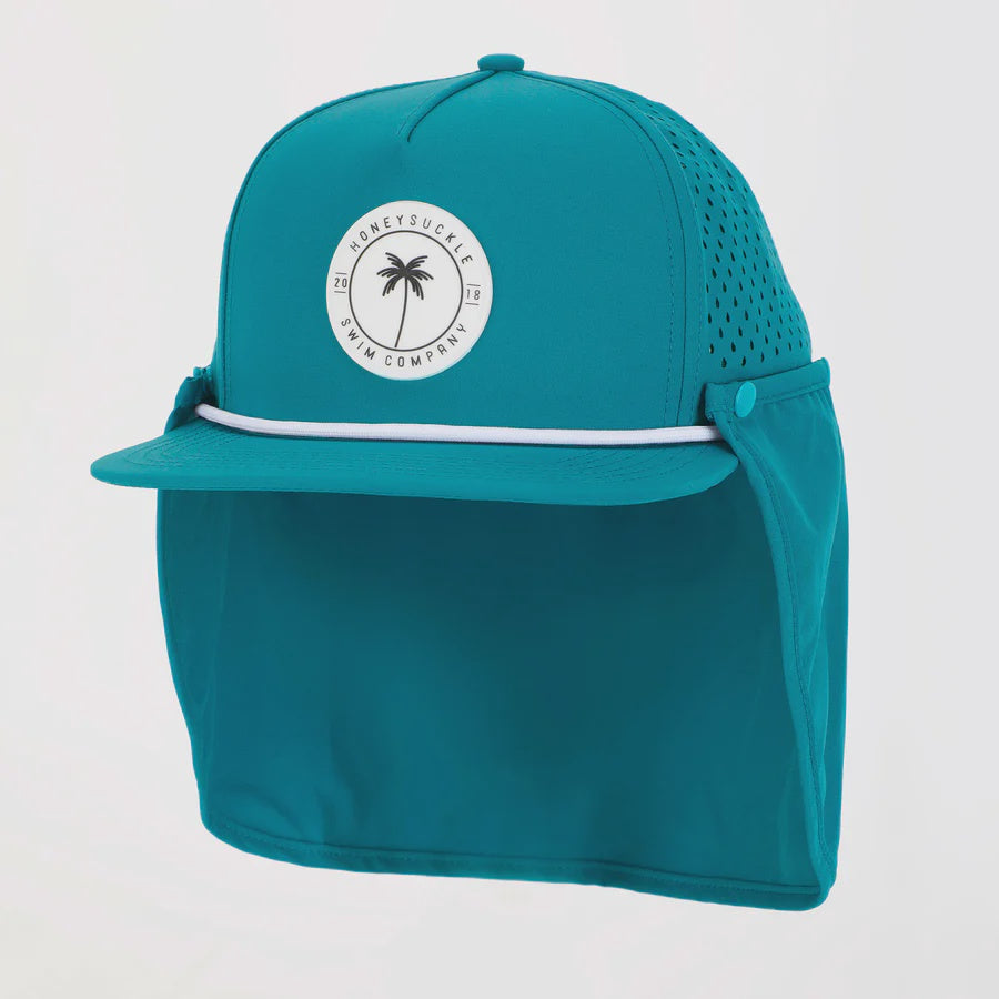 Honeysuckle Swim Snapback Sunhat - Bright Blue