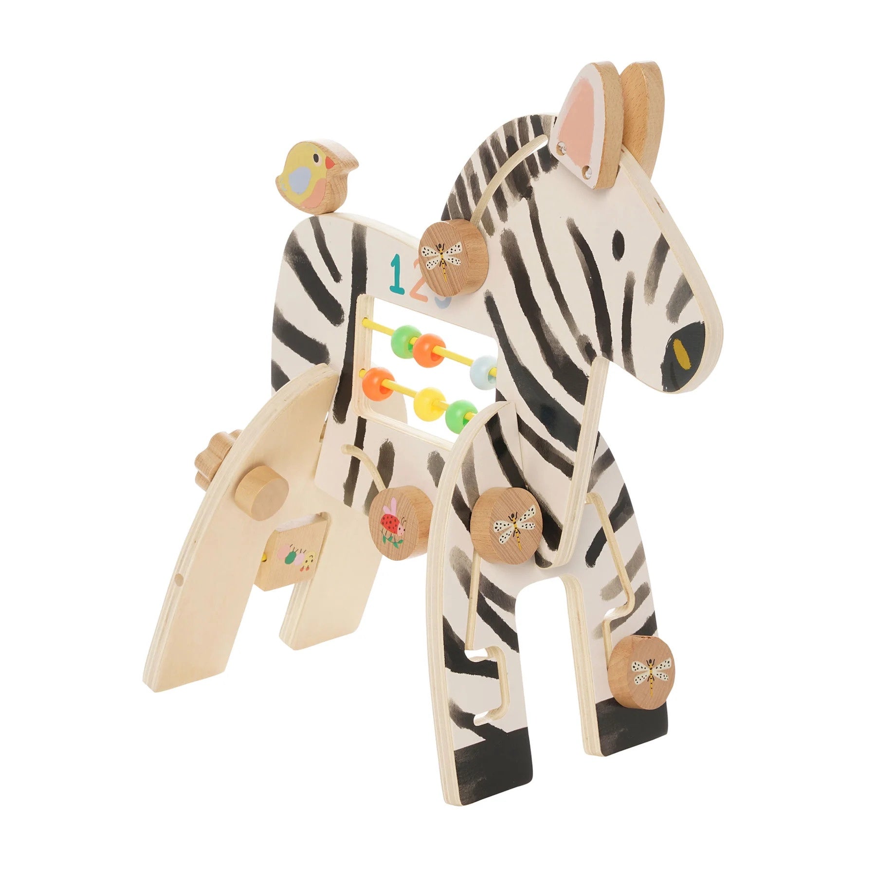 Manhattan Toy Wooden Safari Zebra Activity Toy