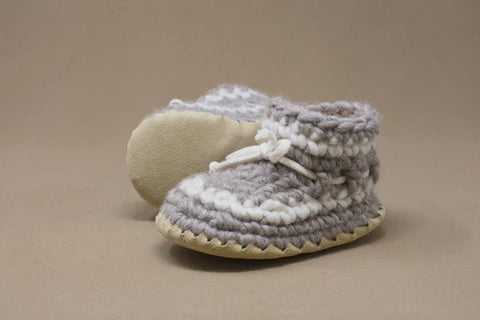 Padraig Cottage Slippers - Grey Stripe