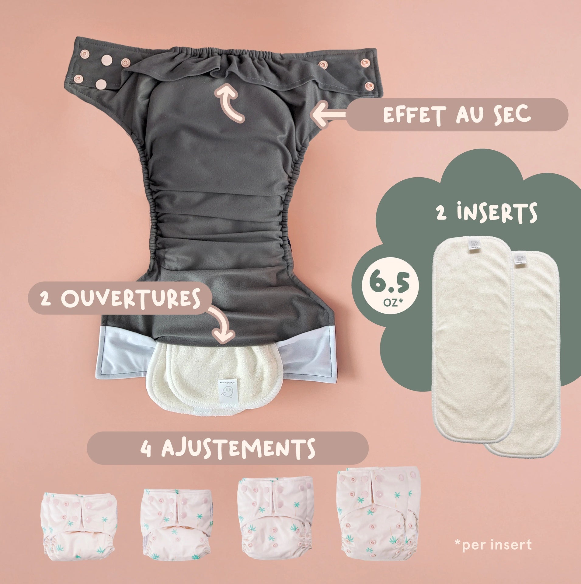 La Petite Ourse Single Gusset Pocket Diaper
