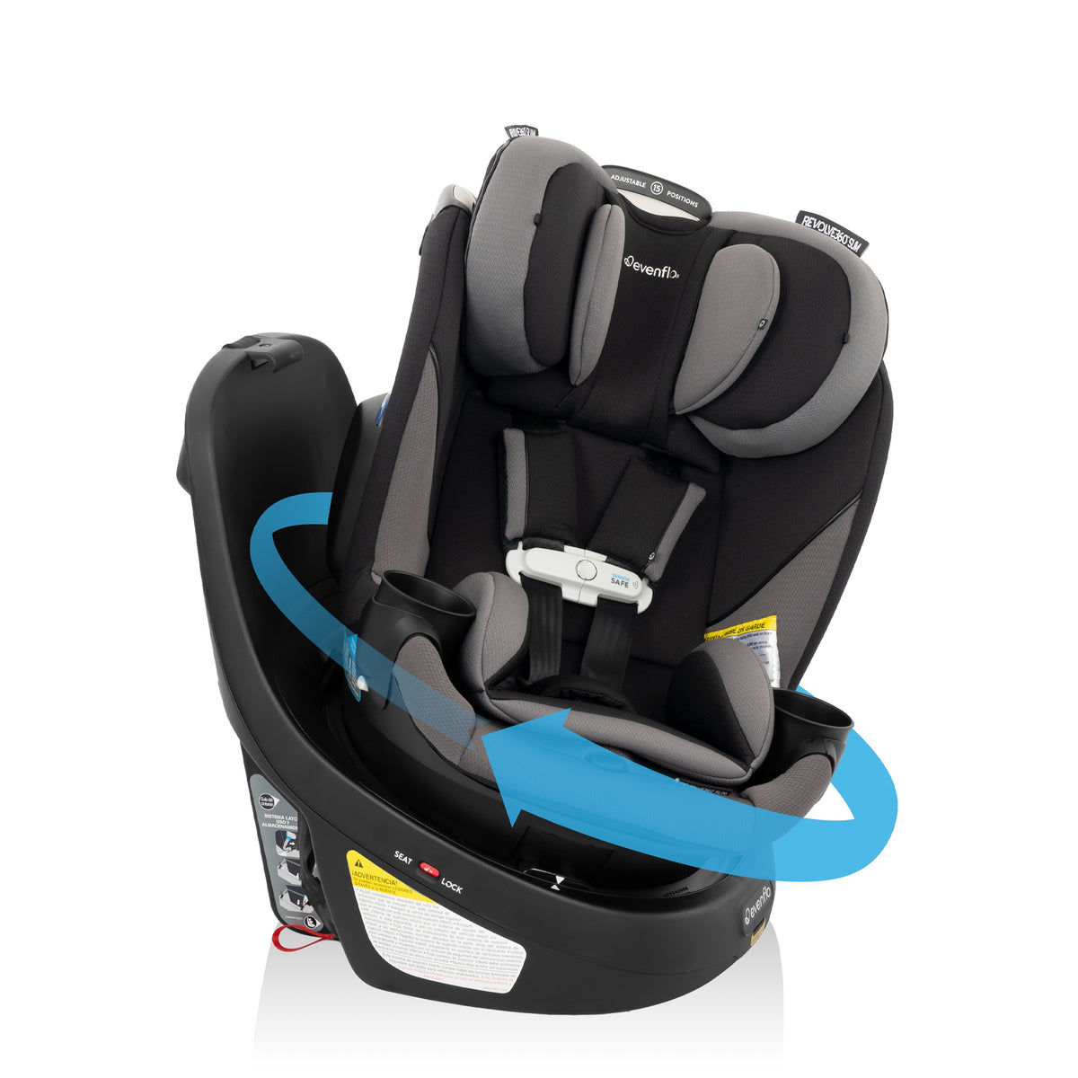 evenflo Gold Revolve360 Slim 2-in-1 Rotational Car Seat with SensorSafe