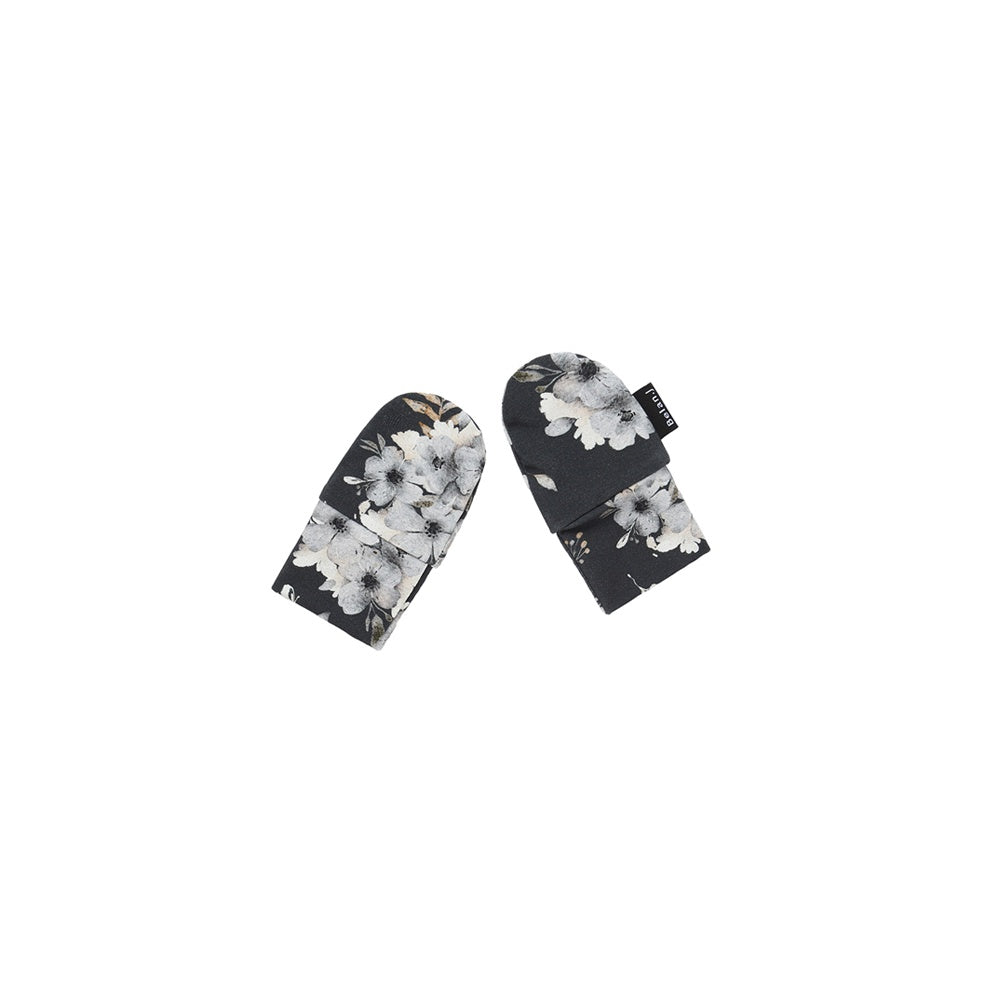 Non-Scratch Mittens - Dark Floral