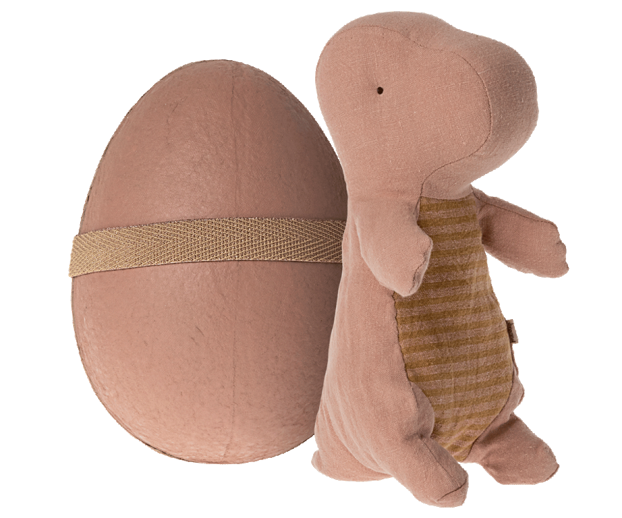 Maileg Small Gantosaurus in Egg - Old Rose
