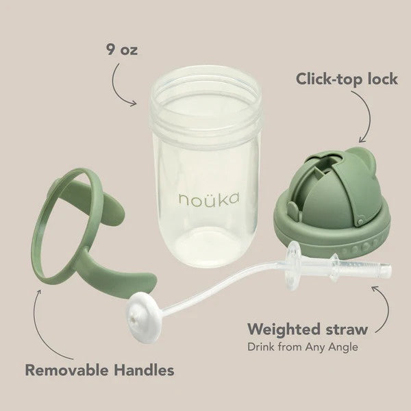 noüka Non-Spill Weighted Straw Cup 9 oz