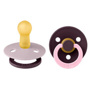 BIBS Pacifier Studio Colour 2 PACK Fusion Latex - Dusky Lilac Plum Mix