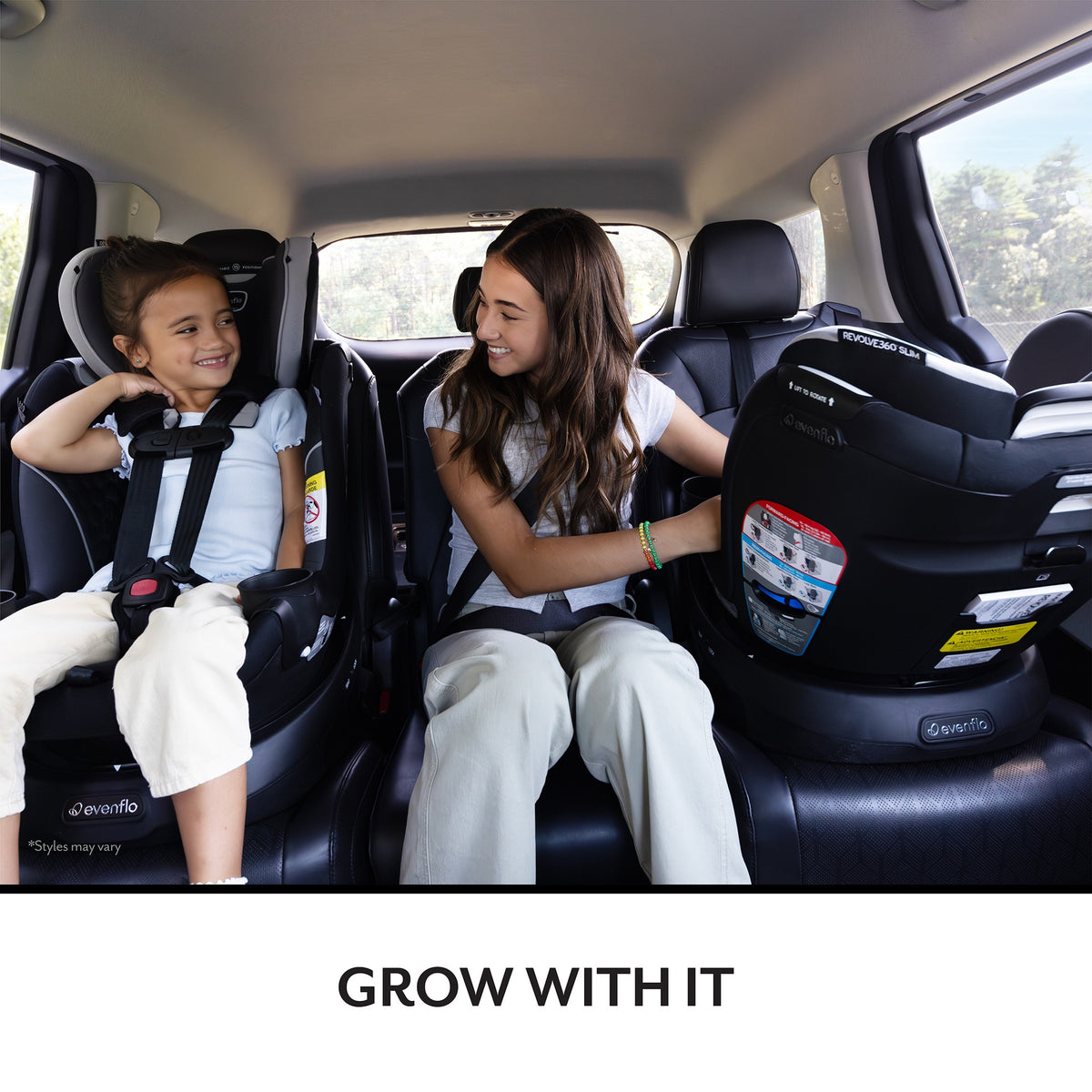 evenflo Gold Revolve360 Slim 2-in-1 Rotational Car Seat with SensorSafe