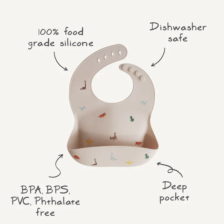 Mushie Silicone Baby Bib - Fairy Mice