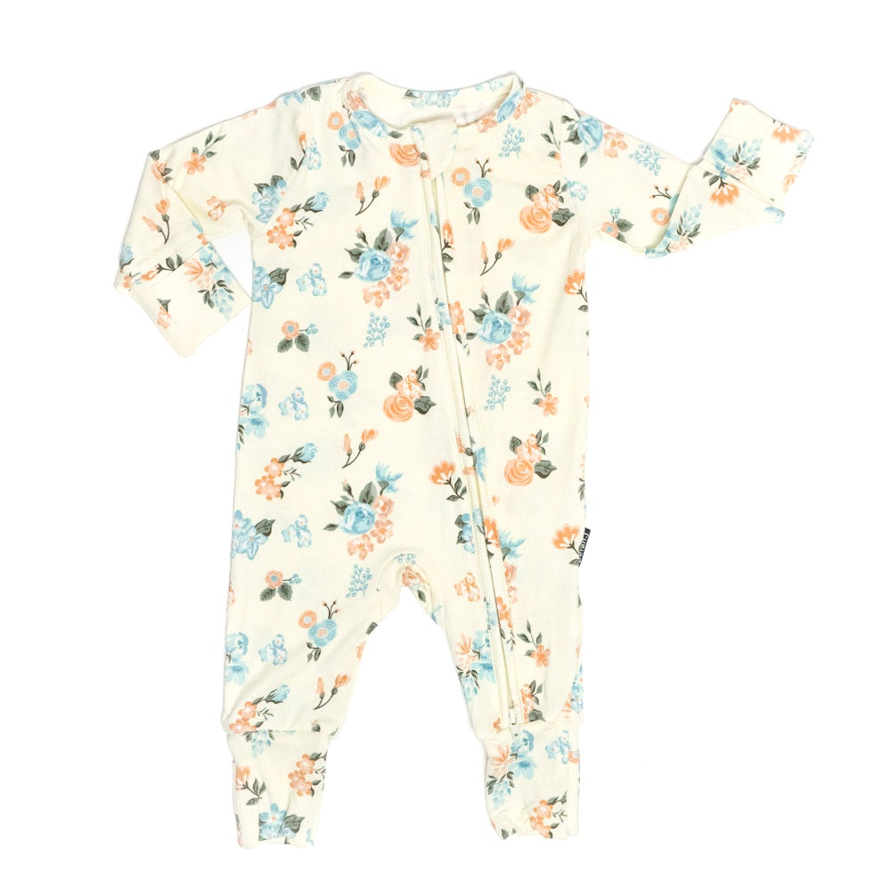 Footless Sleeper with Fold-Over Cuffs - Fleur