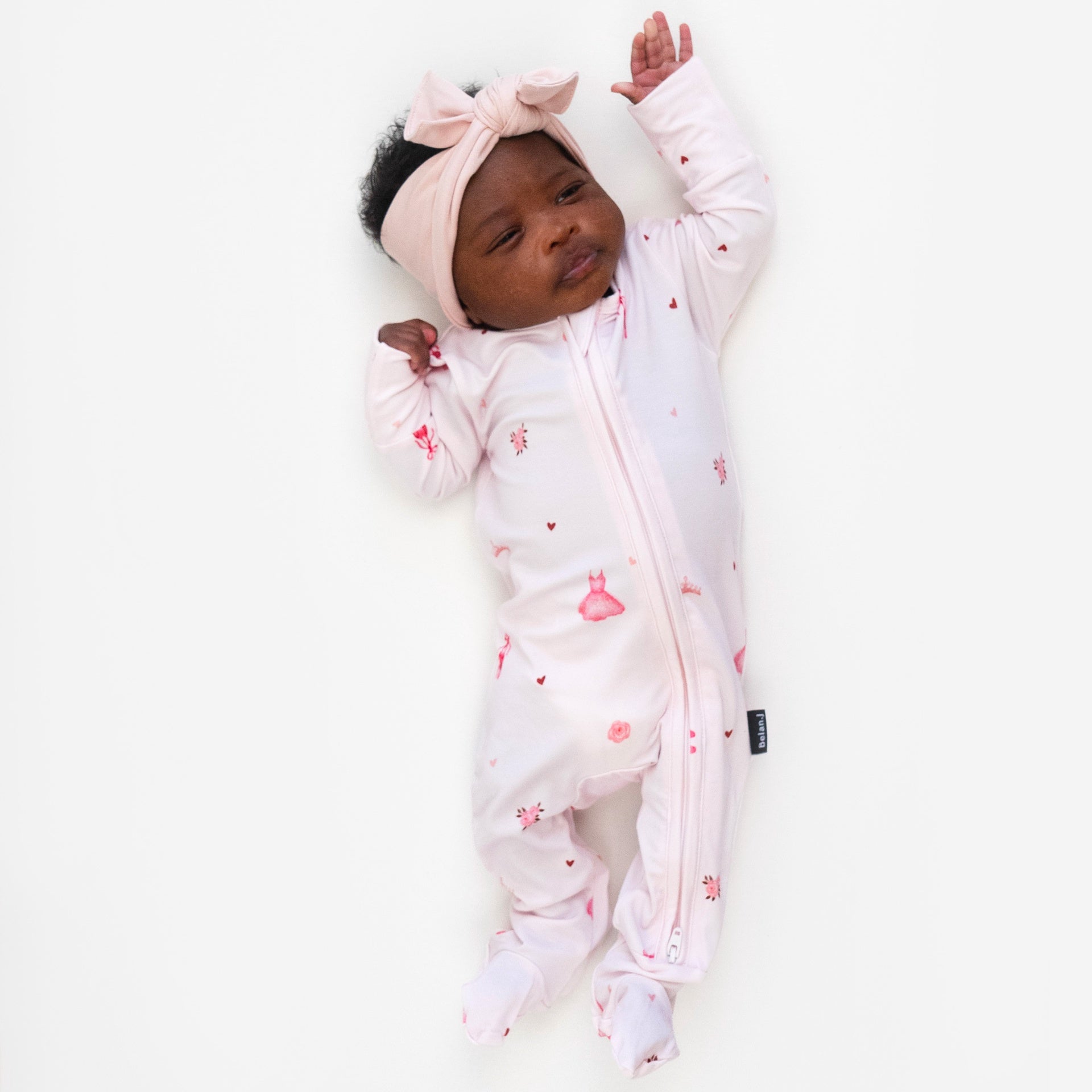Footed Zipper Sleeper - Ballerina