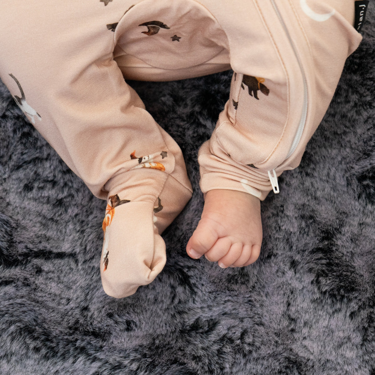 Footless Zipper Sleeper - Witch Cats