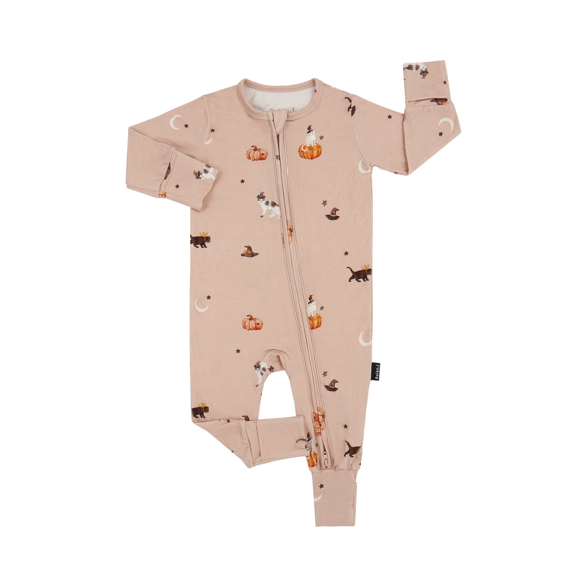 Footless Zipper Sleeper - Witch Cats