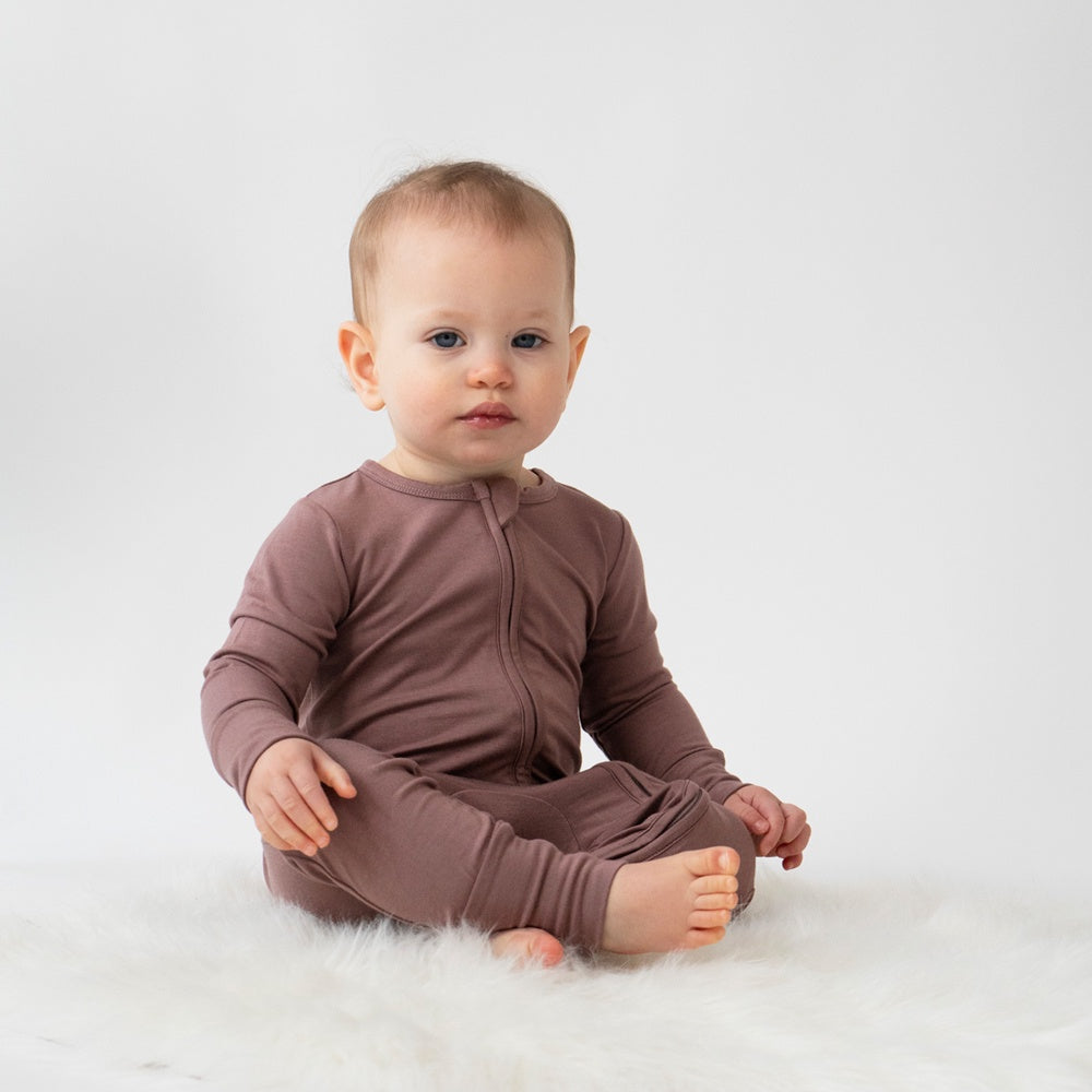 Footless Sleeper with Fold-Over Cuffs - Twilight Mauve