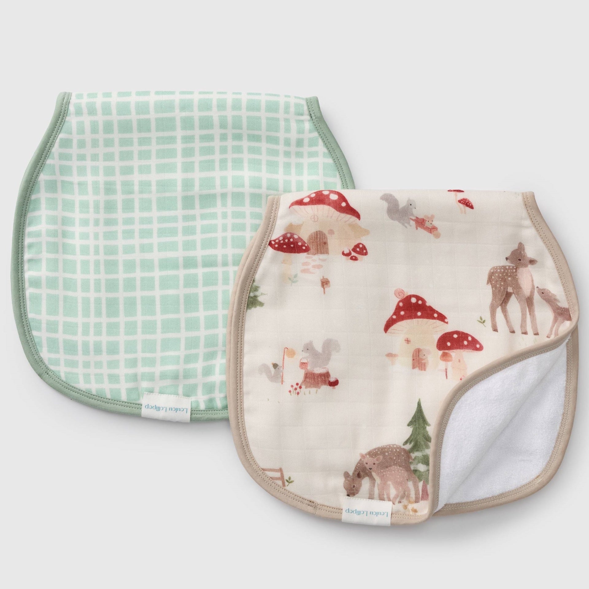 Loulou Lollipop Burp Cloth Set - Forest Famillies