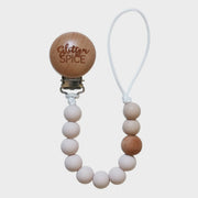 Glitter & Spice Pacifier Clip - Sand