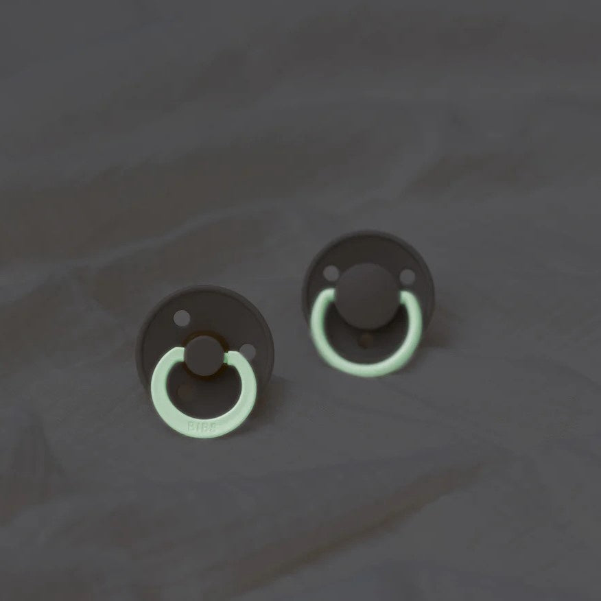 BIBS Pacifiers De Lux Silicone 2pack - Blush/Vanilla Glow